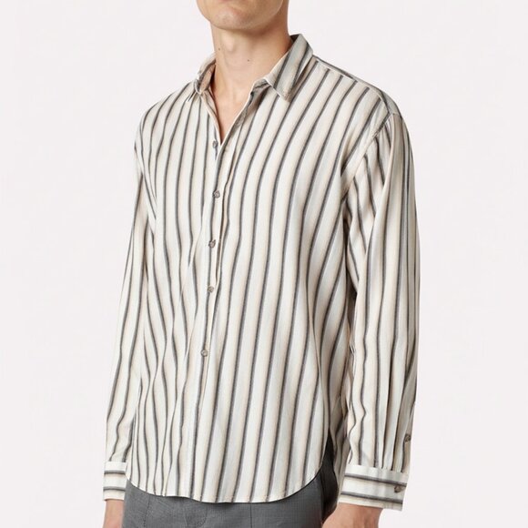 Universal Thread Men's Cotton Striped Button Down Shirt - Picture 1 of 14